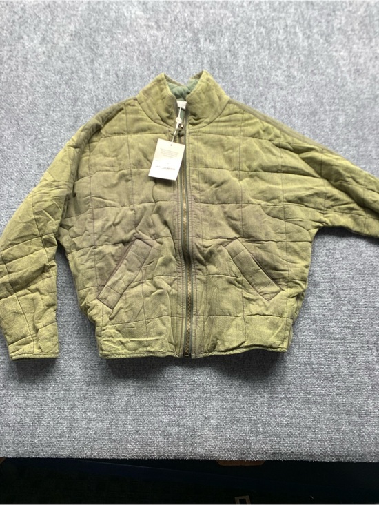 bohme Jackets & Blazers - Bohme Acid Wash Quilted Bomber Jacket Women’s XS Olive Green